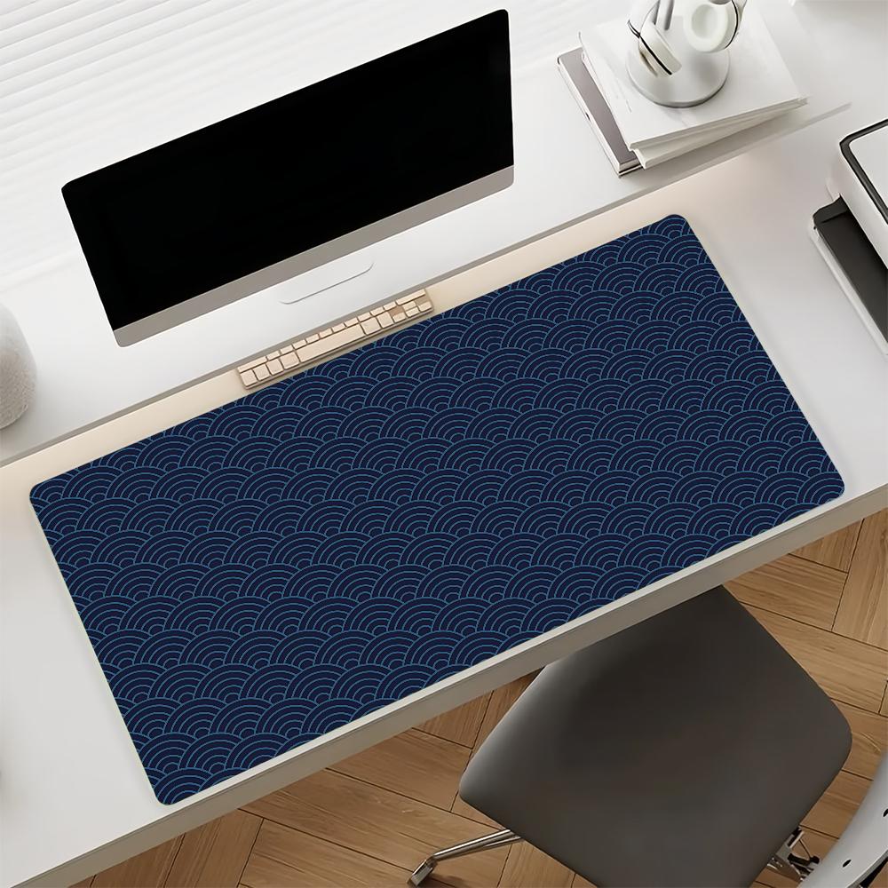 Japanese Style Seigaha Mouse Pad Non-slip Rubber Gamer Balance Computer Mat Decoracion Deskmat Laptop Office Large