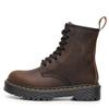 Crazy Horse Brown Work Boots Women's Head Layer Soft Cowhide Short Boots British Leather Locomotive Boots Trend.