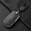 Aluminum Alloy Goatskin Car Key Case Cover For Greatwall Ora R1 R2 Good Cat Gt Lightning Cat Ballet Cat White Cat Iq Keychain