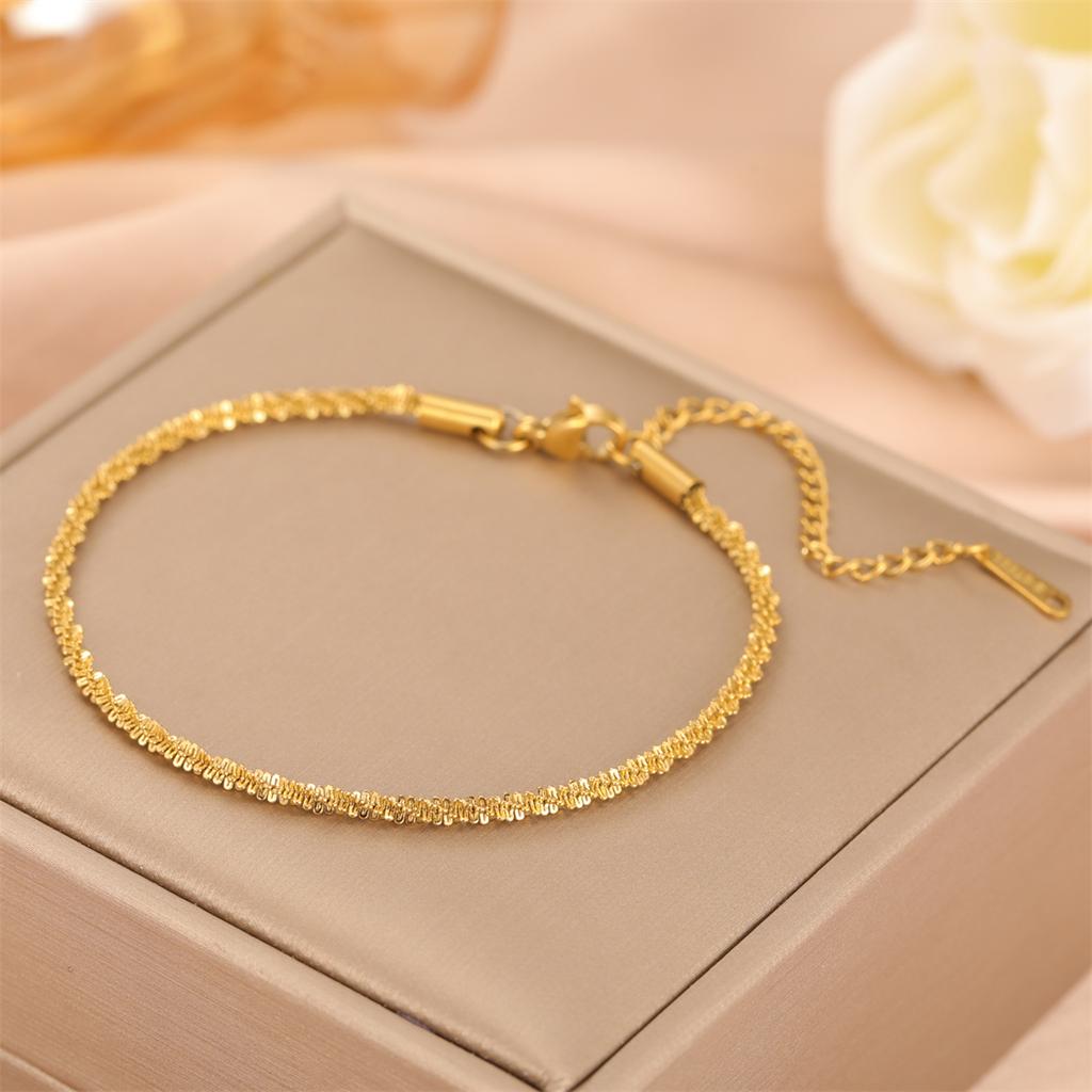Stainless Steel Beads Chain Bracelets for Women Fashion Basic Bracelets Light Luxury Jewelry Accessories Gift Wholesale