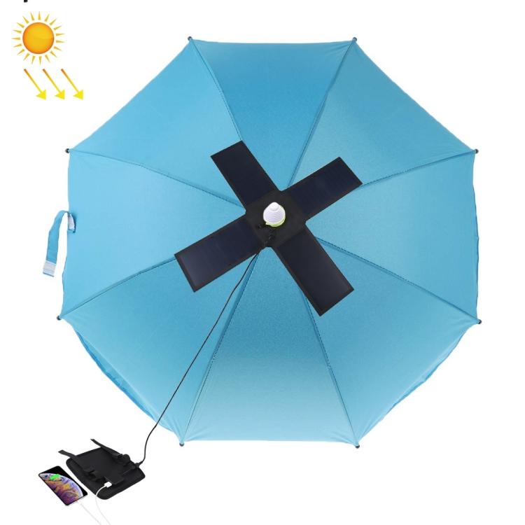 HAWEEL 28W Foldable Umbrella Top Solar Panel Charger with 5V 3A Max Dual USB Ports, Support QC3.0 / FCP / SCP/ AFC / SFCP Protocol(Black) чёрный