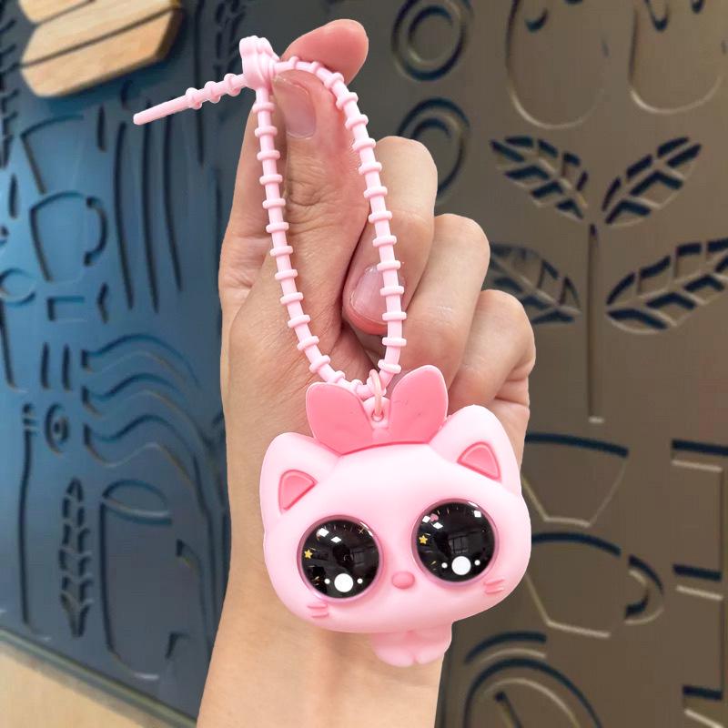 Cartoon Cat Stress Relief Squeeze Toy - Keychain Pendant Gift