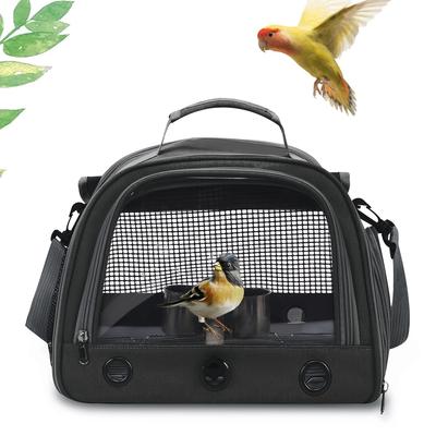 [Improved Model] Hopeholic Bird Carrier, Portable Cage, Handbag/Shoulder Bag, for Parakeets, Finches, and Other Pet Birds, Backpack with Perch and Foo