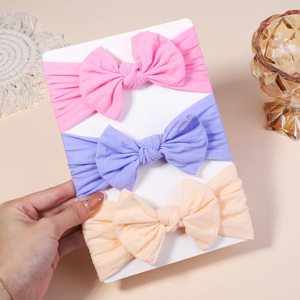 3Pcs/Lot Cable Knit Baby Headbands For Children Elastic Baby Girls Turban Kids Hair Bands Newborn Headwrap Baby Hair Accessories