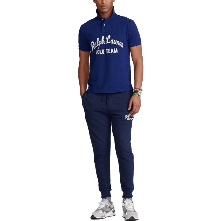 Polo Ralph Lauren SS23 Letter Embroidery Slim Fit Short Sleeve Polo Shirt Men Polo Shirts Navy-Blue 710835793-001