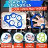 6Pcs Finger Strengthener with 3 resistance levels - Elastic Silicone Finger Exerciser with Shape-Retention and Ergonomic Design - Tear-Resistant Hand