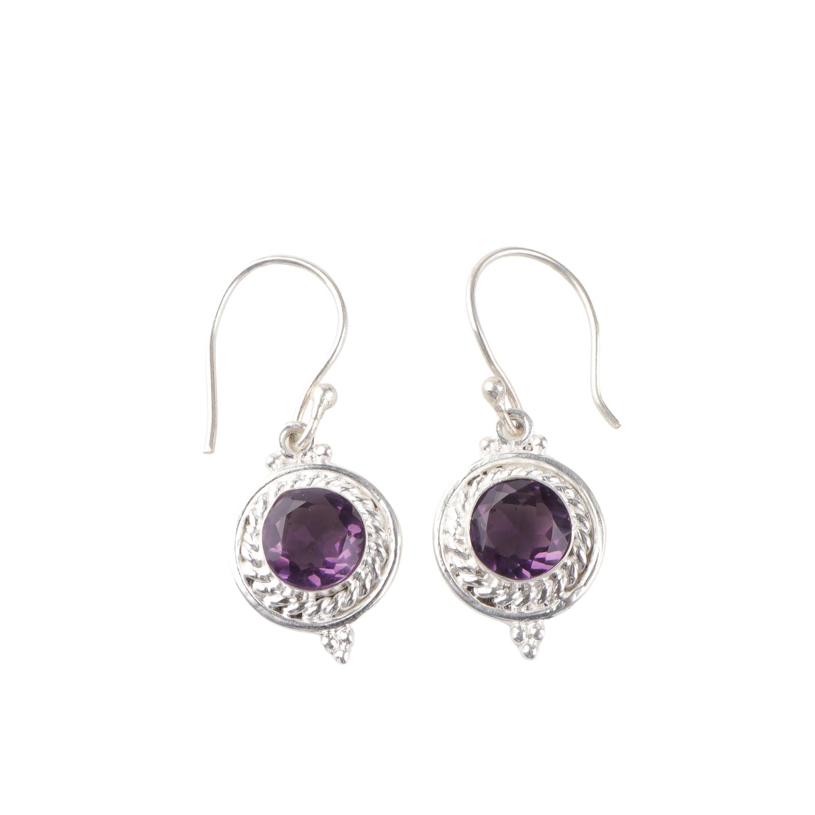 

Amethyst Gemstone 925 Sterling Silver Jewelry Handmade Earrings 3.0 For Women EE-117-3