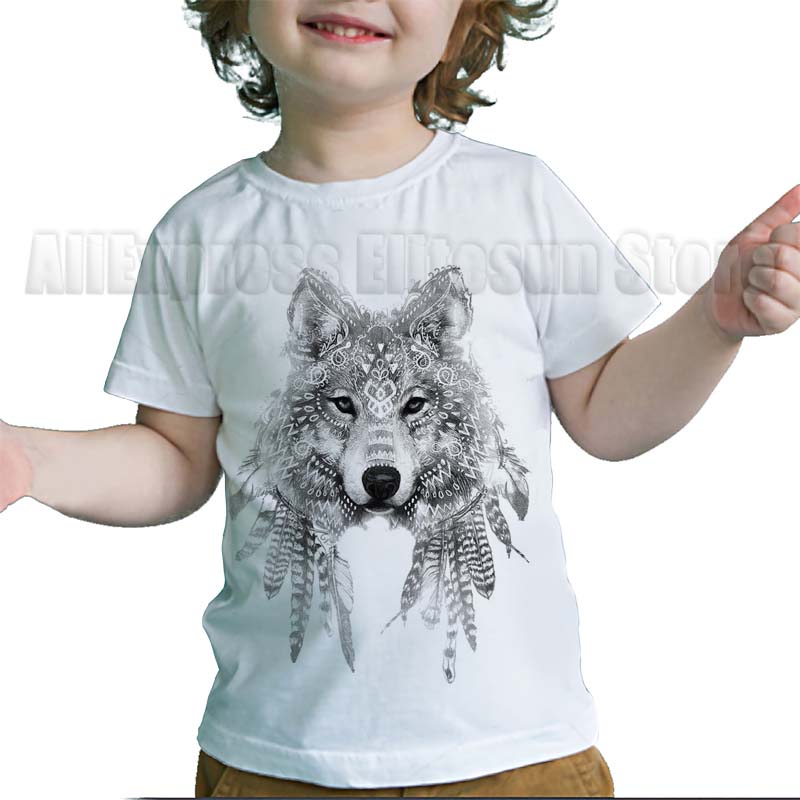 3D Print Cool Wolf T Shirt for Kids Teens Summer Girls Boys Cartoon Anime T-shirt Children Short Sleeves Tshirt Toddler Tee Tops