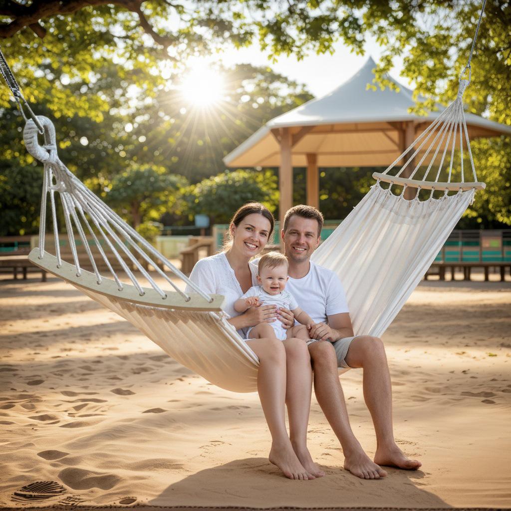 Утолщенная брезентовая гамак против переворачивания - Белый, Доступен в односпальном или двуспальном размере