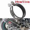 10cm/11cm RoundStainless Steel & Carbon Finer Motorcycle Exhaust Clamp Muffler Supporting Bracket Mount Clamp Strap