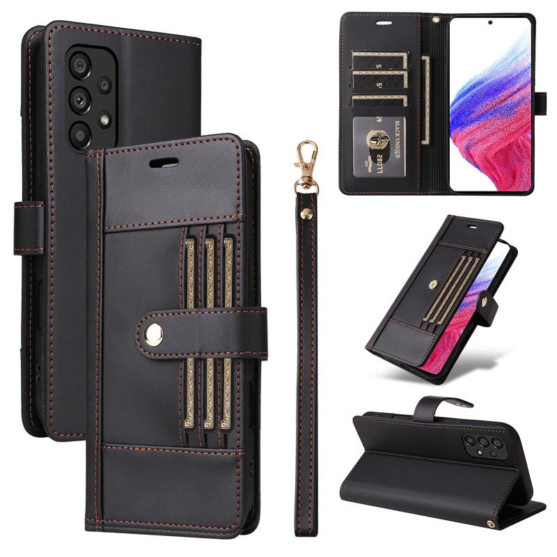 Clamshell Leather Wallet Case For Samsung Galaxy A32 A52 A72 A51 A71 A12 A13 4G A33 A53 A73 A23 M13 M12 M23 5G Cover Phone Cases