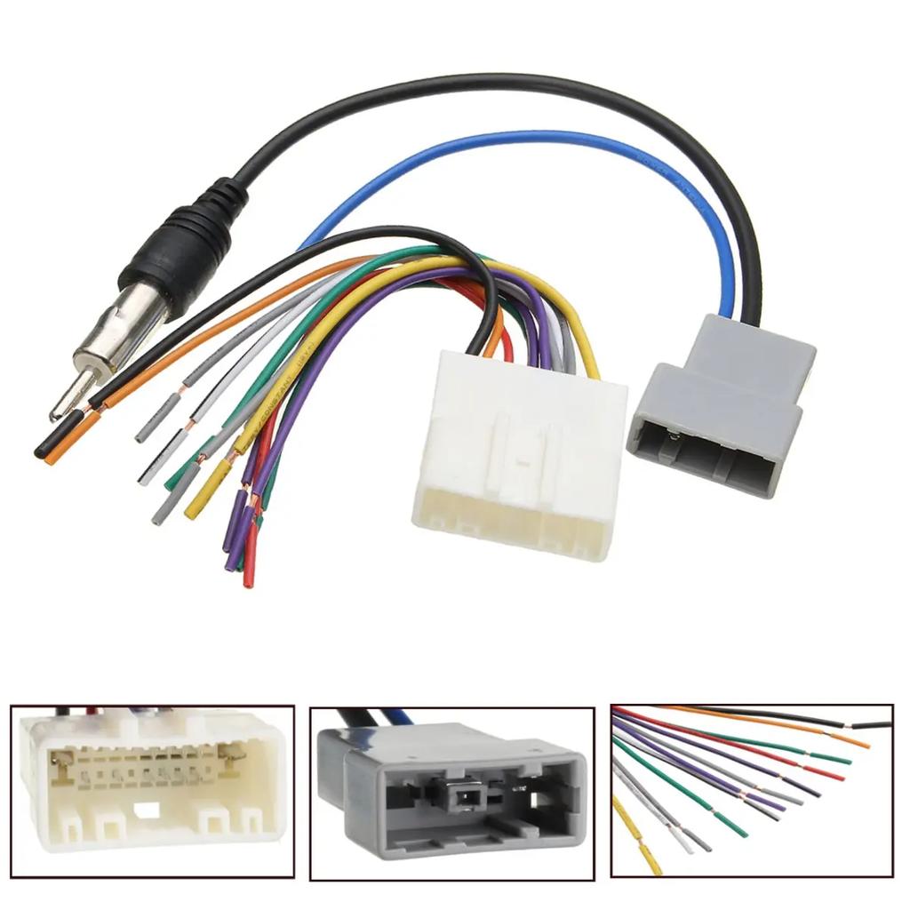 Car DVD Radio Stereo Wire Harness Cable Plug FM Radio Antenna Cable Connector Cable Adapter for Nissan/Subaru