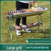 Stainless Steel Portable Folding Charcoal Grill - Smokeless Indoor/Outdoor BBQ Rack