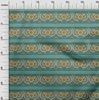 oneOone Cotton Flex Fabric Geometric|Leaves & Floral Block Printed Fabric 1 Yard 40 Inch