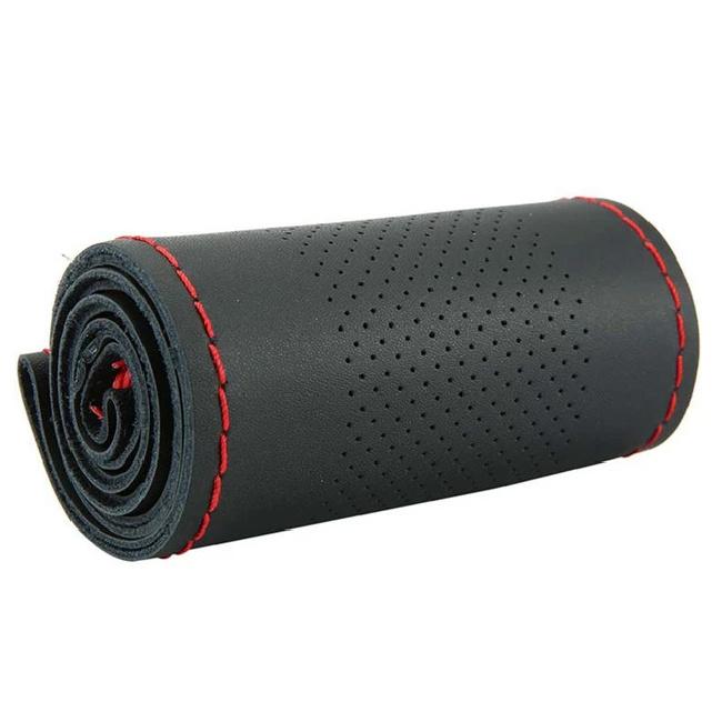 Καλύμματα Τιμονιού Αυτοκινήτου Πλεξούδα DIY 38cm Μαλακό Τεχνητό Δέρμα Καλύμματα Αυτοκινήτου Αυτοκίνητο Με Βελόνα Και Κλωστή Αξεσουάρ Αυτοκινήτου