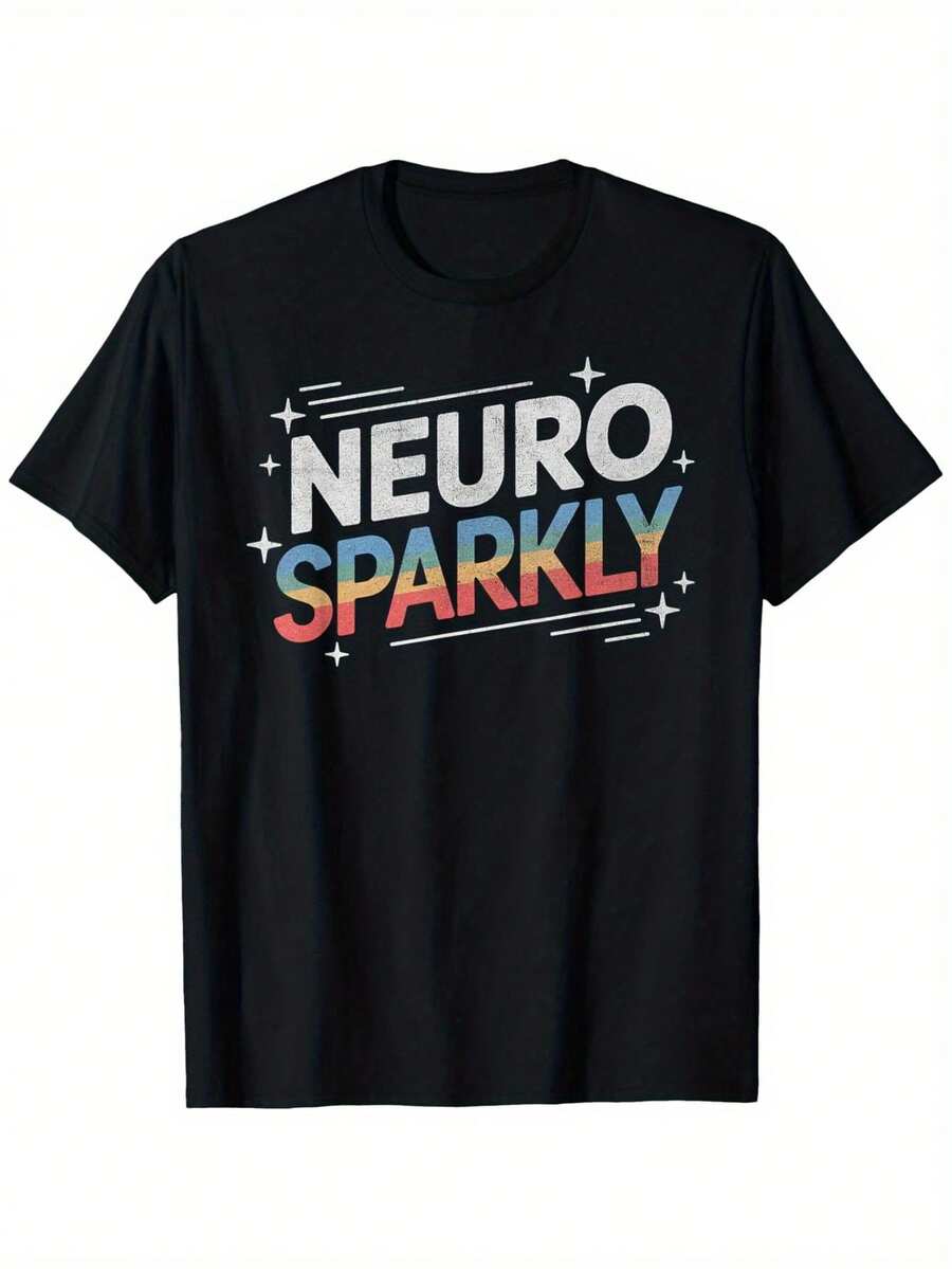 Neurodivergent Pride Neuro Sparkly Graphic Unisex T-Shirt XXL