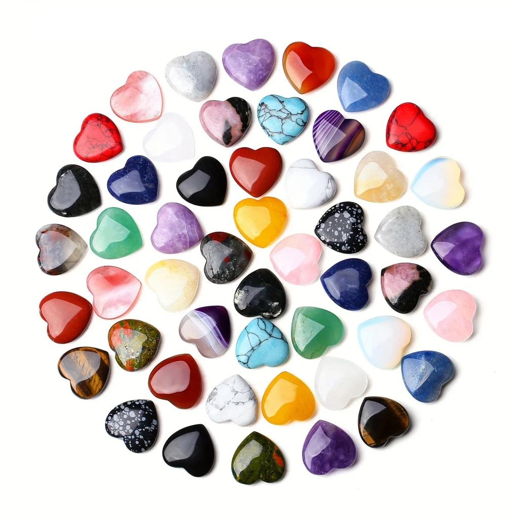 10/30/50 PEZZI Forma di Cuore AMORE 20MM Cristallo Naturale Ametista Agata Minerale Irregolare Pietra Curativa Ghiaia Decorazione per la Casa