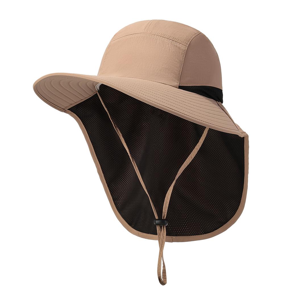 Outdoor Fisherman Hat Summer Large Brim Climbing Sun Protection Hat Sunshade Hat Quick-Dry Neck Protection Fishing Hat