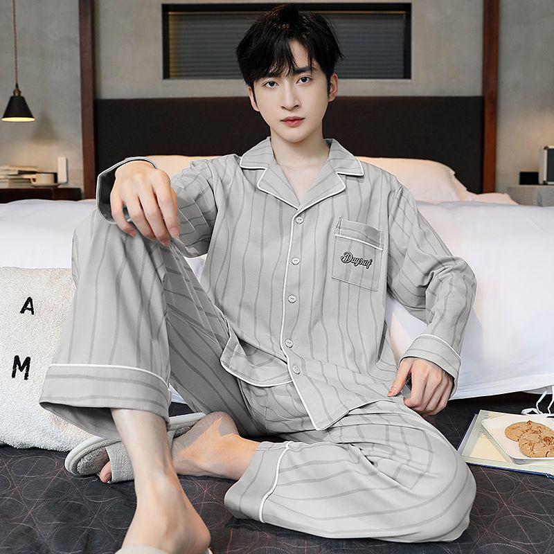 

Men s Year-Round Lightweight Casual Loungewear Set: Long Sleeve Top and Pants 3XL (for 160-180 kg)