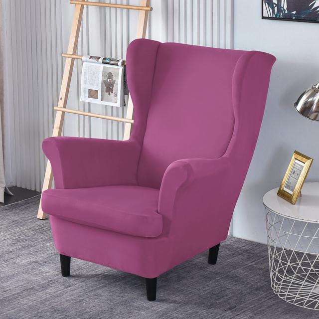 Chair Cushion Cover Waterproof Wing Chair Cover Stretch Armchair Covers Europe Removable Relax Sofa Slipcovers