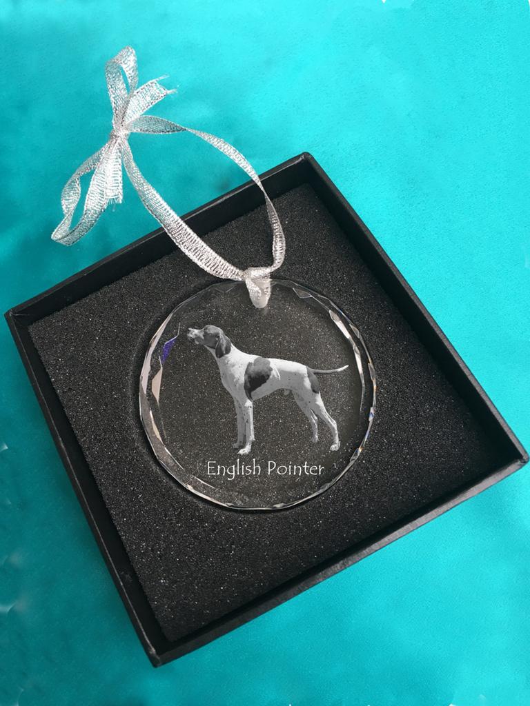 English Pointer – Kristall-Kugel mit Foto, Hunde-Foto in Kristall | Art-Dog