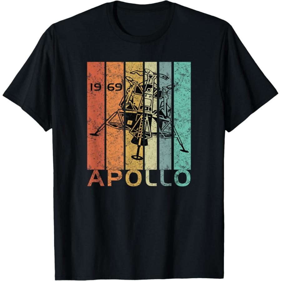 Retro Apollo 11 50th Anniversary Moon Landing 1969 2019 Gift T-Shirt XXXXXL чёрный