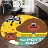 1pc Hey Duggee2 Design Printed Area Round Carpet for Bedroom Living Room Home Decor Rugs Mat Non Slip Mat Rug for Bedside