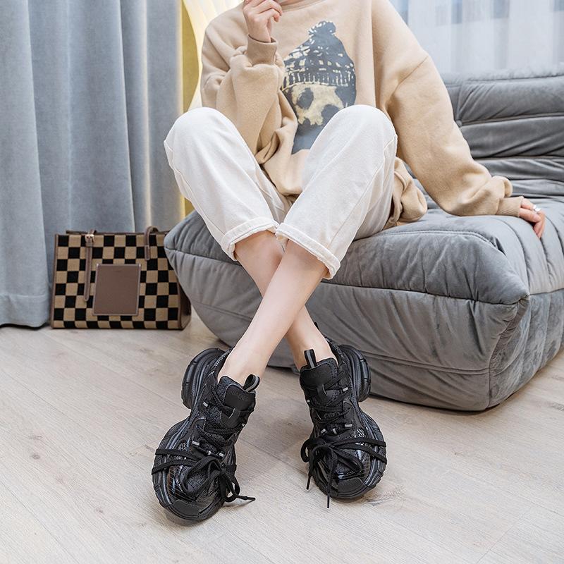 Ins tide Paris quattro generazioni sassafras retrò vecchie scarpe da papà primavera e autunno nuove passerella piattaforma scarpe sportive casual