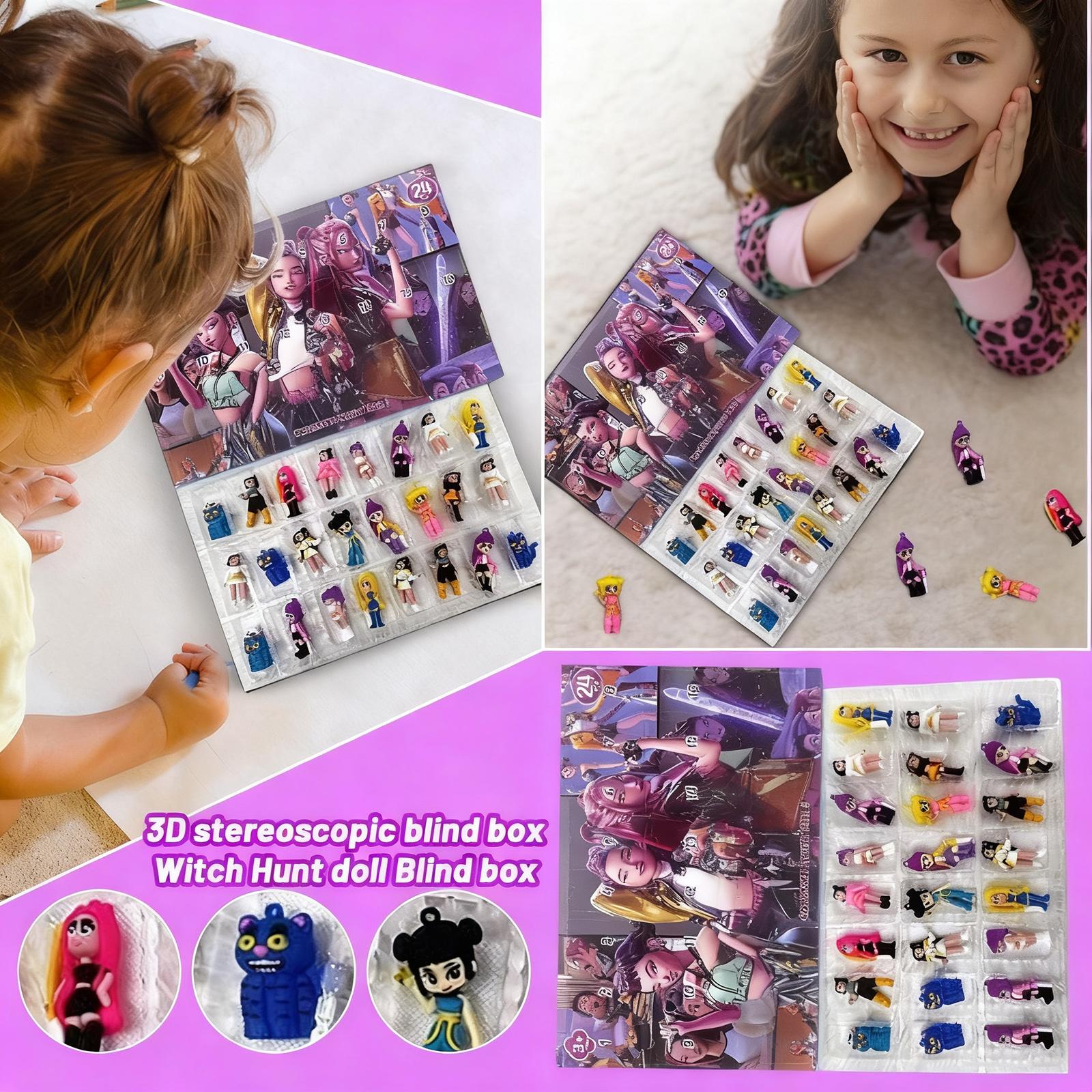 

3D Коробка-сюрприз WDoll, 24 куклы ждут, когда вы их распакуете, Рождественский подарок-сюрприз для друзей и детей One Size