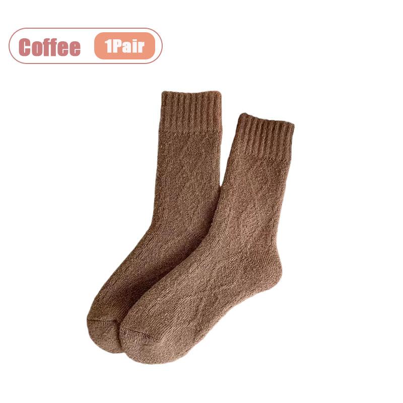 

1-10Pairs Winter Plush Socks Women Fall Thick Mid Calf Heating Warm Long Socks Ladies Thermal Maternity Postpartum Socks
