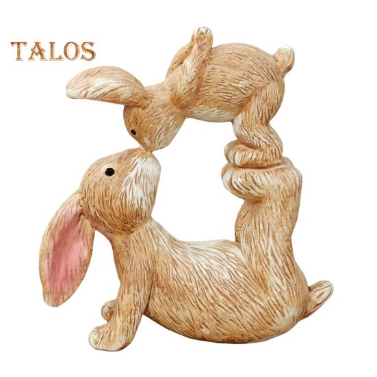 

Фигурка кролика из смолы, йога, родитель и ребенок, скульптура кролика, пасхальный кролик, украшение для сада, двора, домашнего декора, настольная демонстрация Rabbit