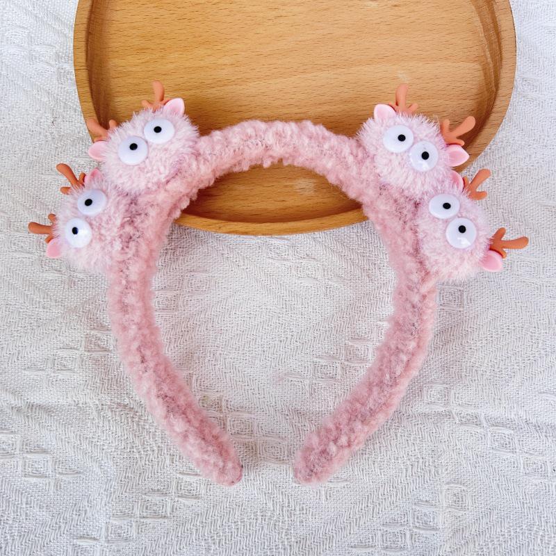 Cartoon Plush Headband: Cute Hair Accessory for Women & Kids, Perfect for Face Washing