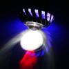 Motorcycle LED Headlight Projector Squid Ring Qiilu LED Projector Lens Dual Halo Angel Devil Eye Spot Light Motorcycle Headlight (Blue)