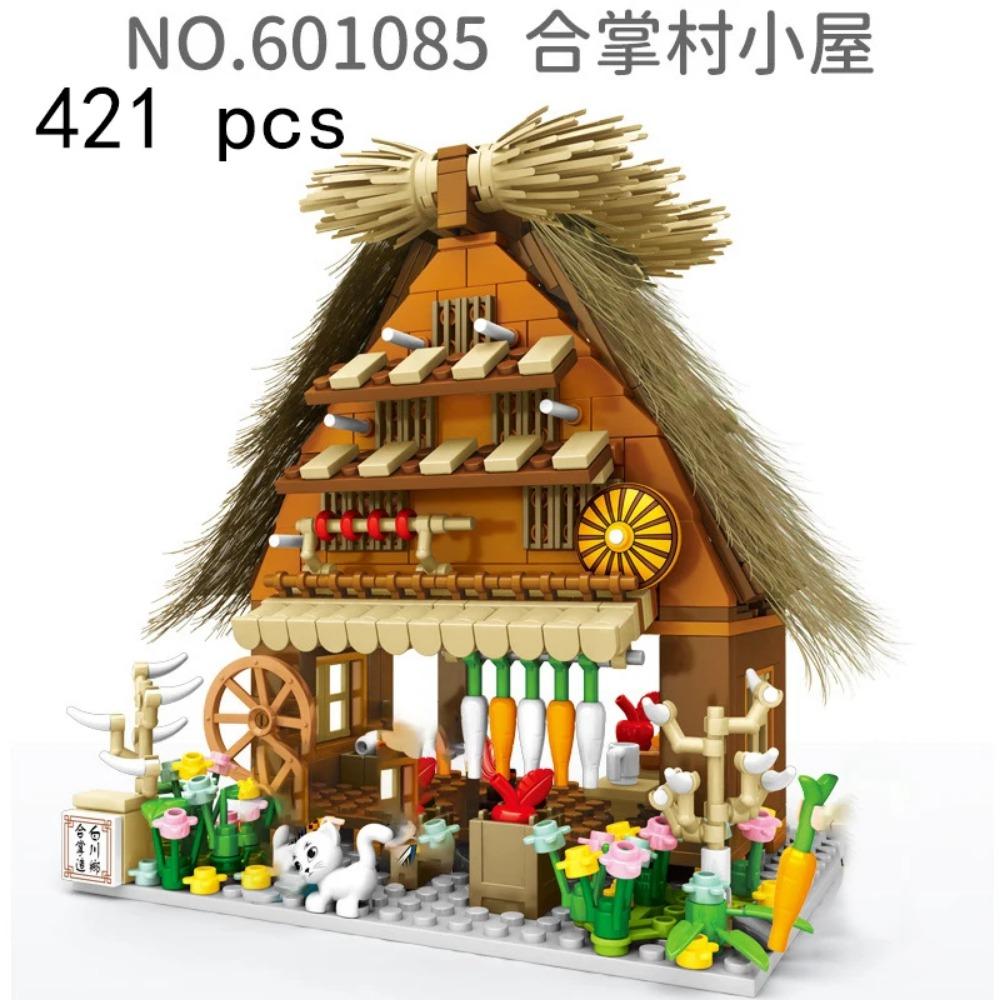 Mini Shop Market Street View Sets Model Building Blocks Hamburger Restaurant Retail Store Creative Architecture Friend Girl City