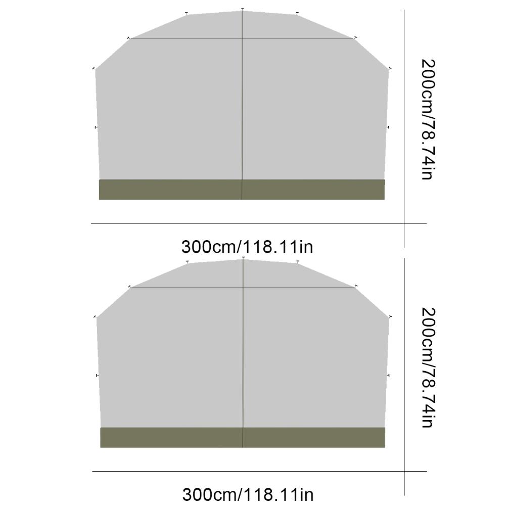 Outdoor Silver Coated Canopy Rainproof Sunscreen Self-driving PU3000MM Awning For Camping Dome Shelter Sunshade Beach Tent Dome
