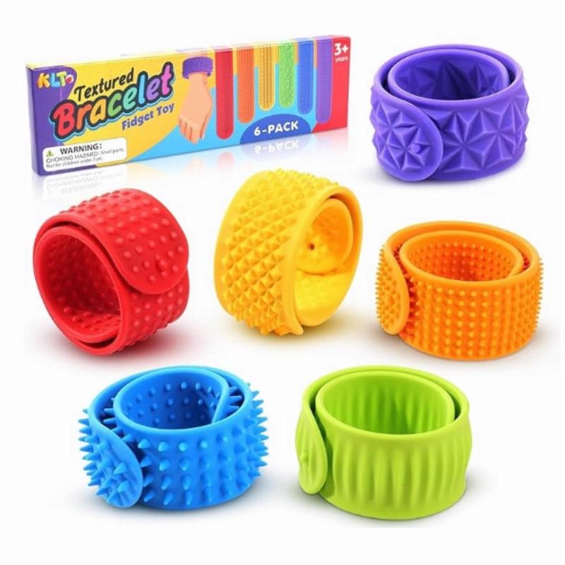 

6 шт. Игрушки-непоседы Антистресс Слэп-браслеты Игрушки Слэп Силиконовый Похлопывающий Круг Сенсорная Классическая Игрушка Украшение Для Детского Аутизма