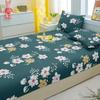 1 Simple Modern Plant Flower Printed Matte Fitted Sheet, Bedroom Printed Bed Cover, Bedding (Excluding Pillowcases)