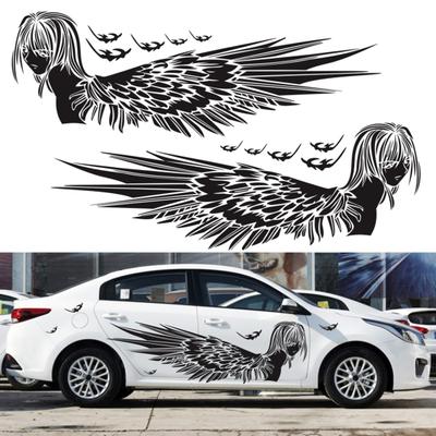 2Pcs Stylish Delicate PVC Car Funny Sticker Large Size Body Decal for Automobile