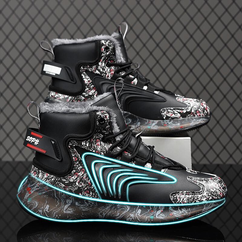 

Брендовые кроссовки для мальчиков, водонепроницаемые зимние ботинки, зимние теплые плюшевые ботильоны, повседневные нескользящие кроссовки для мужчин, роскошная обувь для ходьбы 46