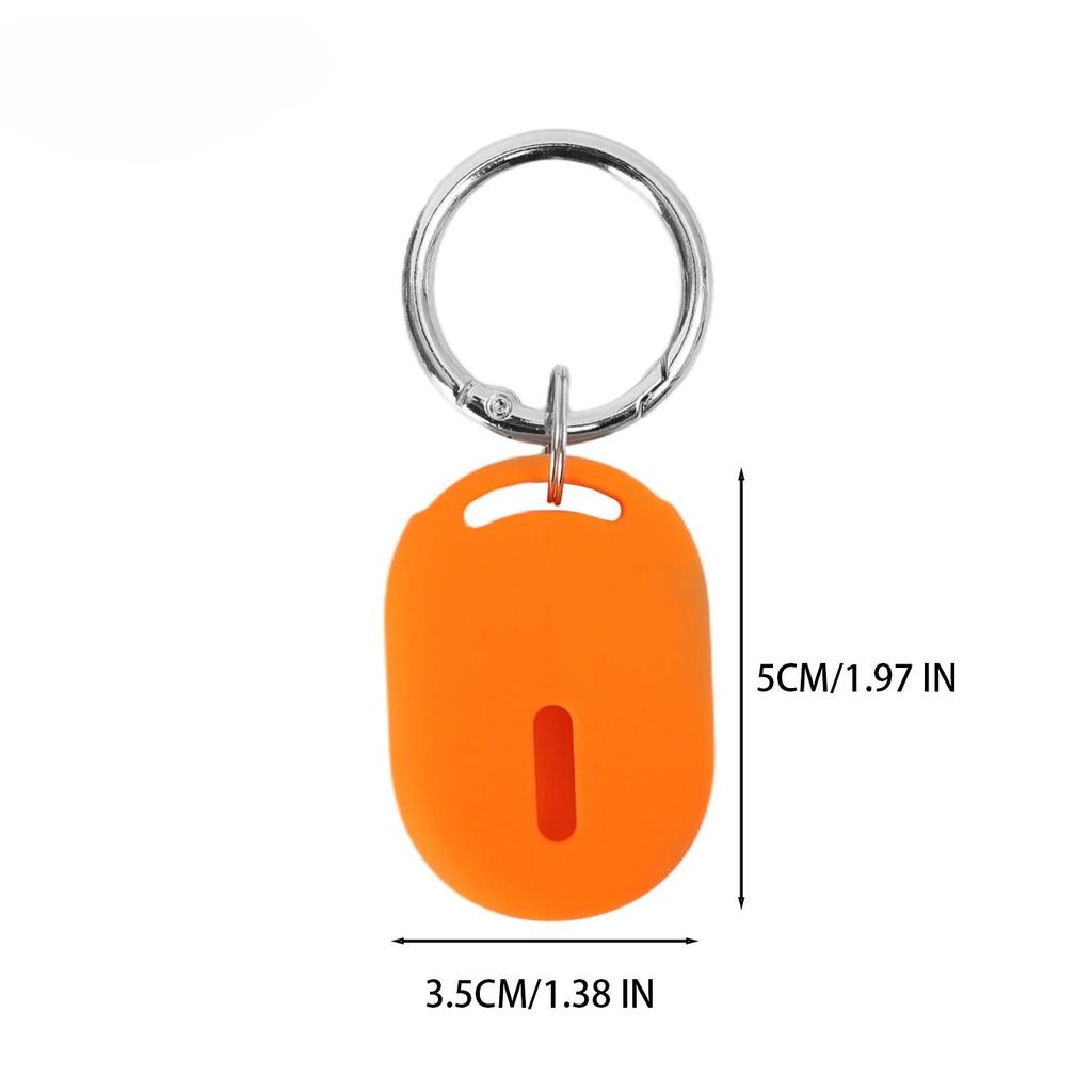For Xiaomi Tag Silicone Protective Case Anti-Lost Tracker Cover with Metal Keyring Scratch Drop Protection Soft Shell Sleeve