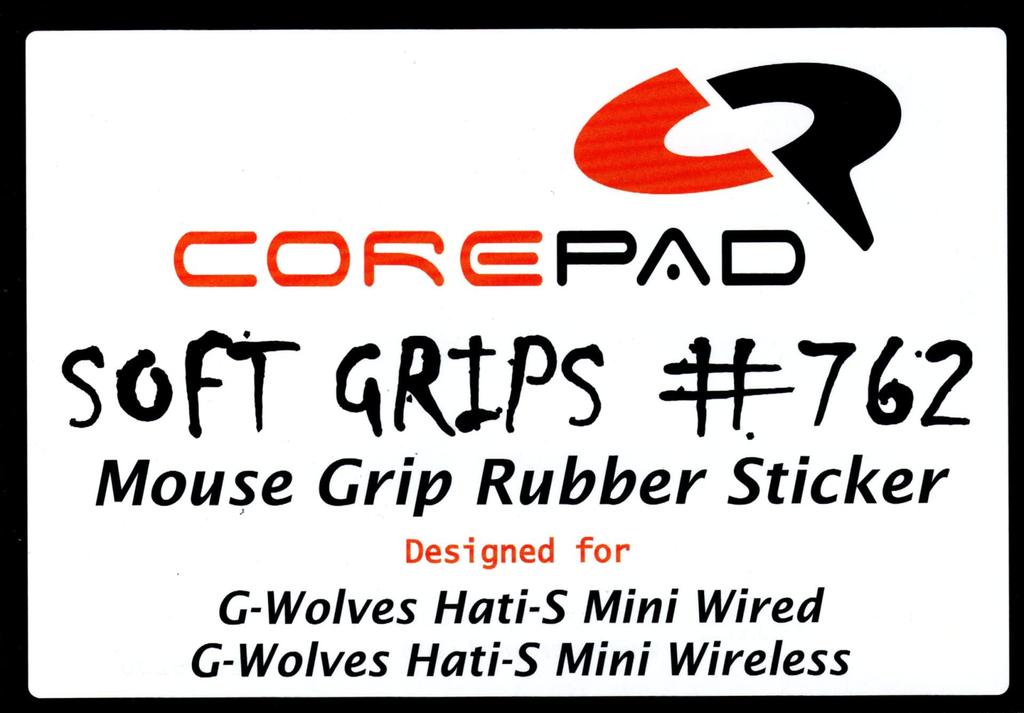 Corepad Soft Grips for G-Wolves Hati-S Mini (Black) - 1 Set