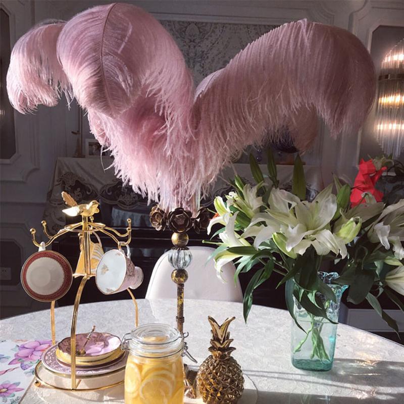 10PCS Ostrich Feathers 35-60cm Black Ostrich Feather for Diy Wedding Table Centerpiece Home Vase Decoration Crafts High Quality