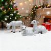 3pc/set Simulation Small Deer Christmas Deer Ornament Xmas Elk Reindeer Figurines Table Model New Year Gift Christmas Decoration