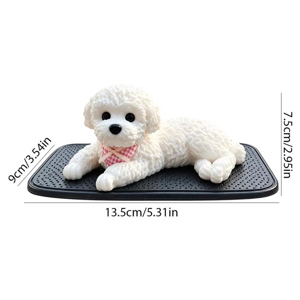 Simulation Pet Dog Squishy Toy Silicone Dog Toy Squeezable Ornament Center Console
