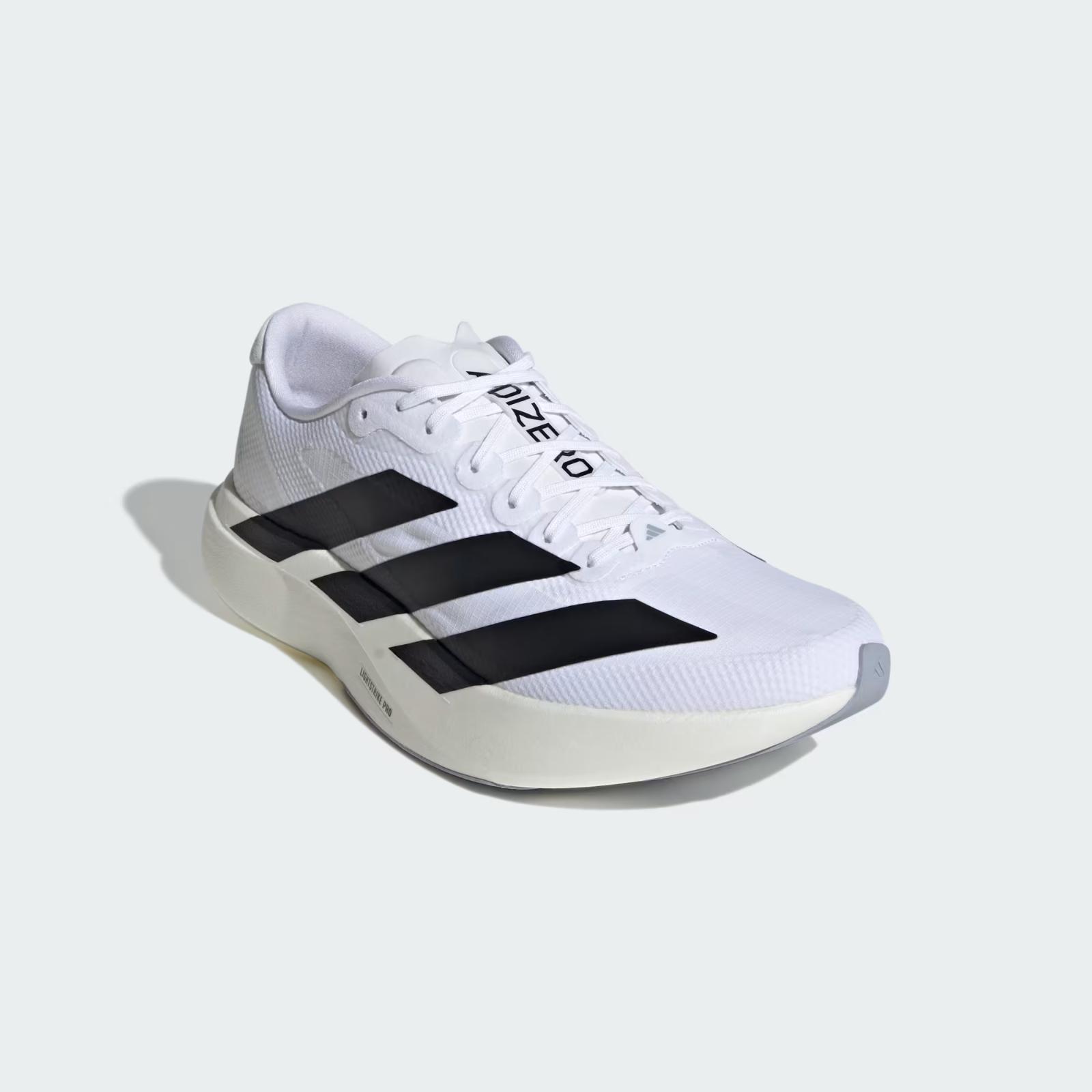 JR1912 adidas Adizero EVO SL Woven Footwear White Core Black (Men s) 10