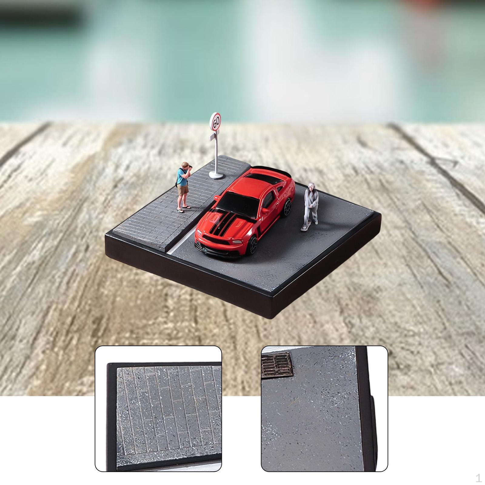 

1/64 Model Car Display Base Highway Corner Scene Collections Ornament Simulation Background Micro
