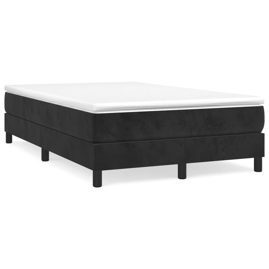 Box Spring Bed Frame Black 120 x 200 cm Velvet
