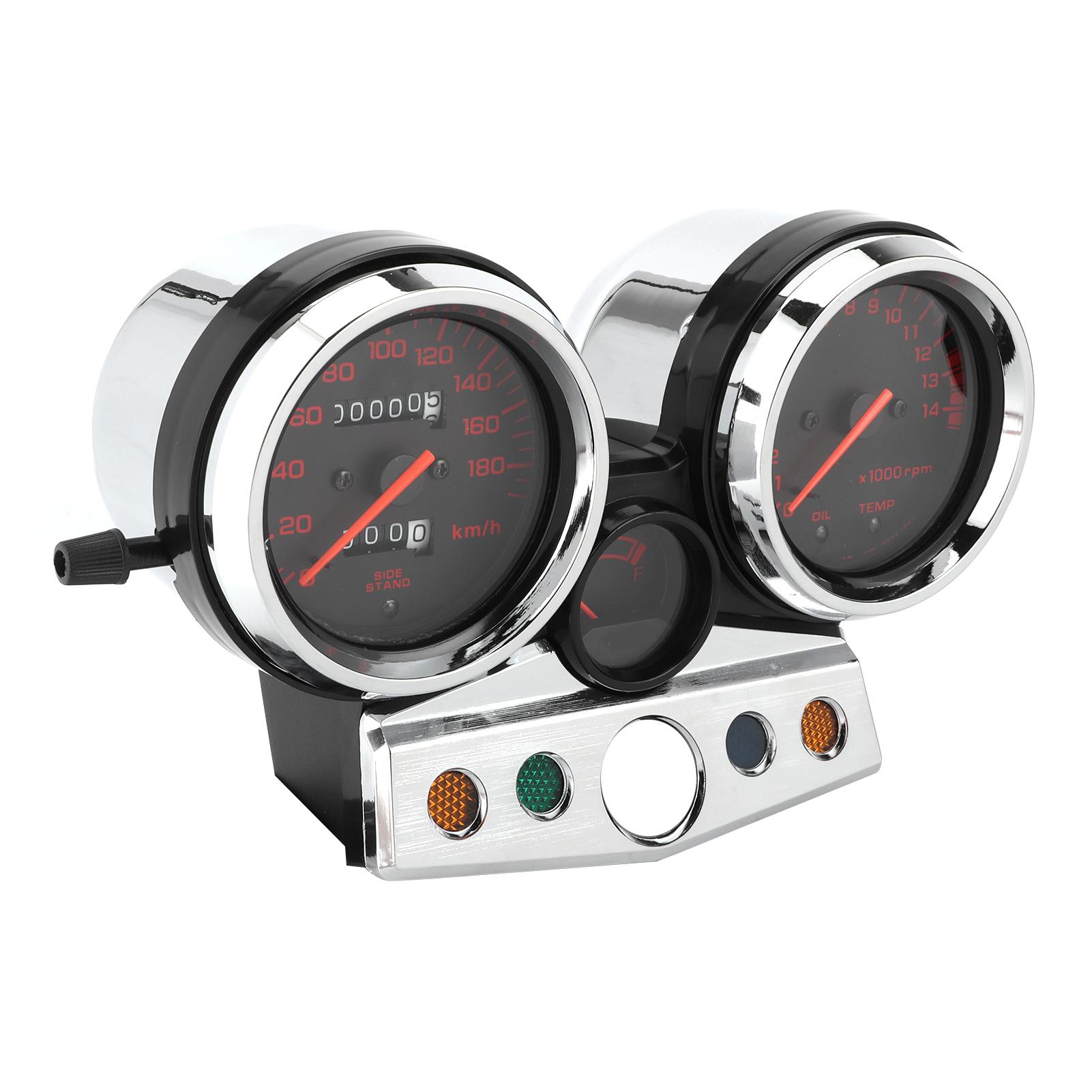 

Мотоциклетный приборный щиток датчиков в сборе спидометр одометр красные шкалы подходят для HONDA CB400
