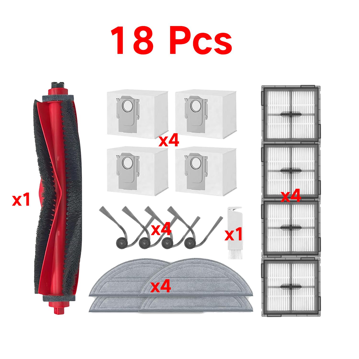 18 Pcs Q10 S5+ Accessories Kit Replacement Compatible with Roborock Q10 S5+ /Q10 S5/Q10 x5 /Q10 x5+ Robot Vacuum Cleaner
