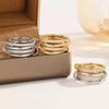 Sweet Strawberry Flower Charm Ring Set For Girls INS New Stainless Steel Stacking Spinelli Kilcollin Rings Handmade Y2K Jewelry